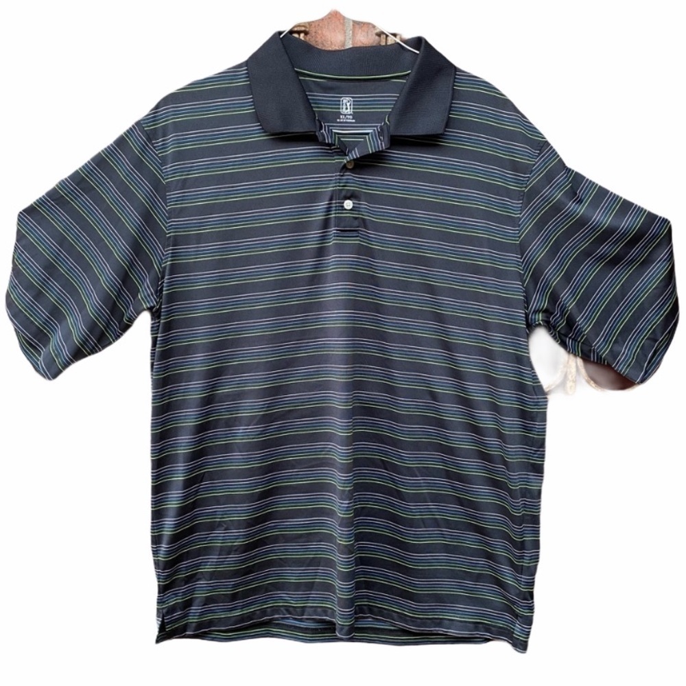 PGA Pro Tour Striped Polo Shirt